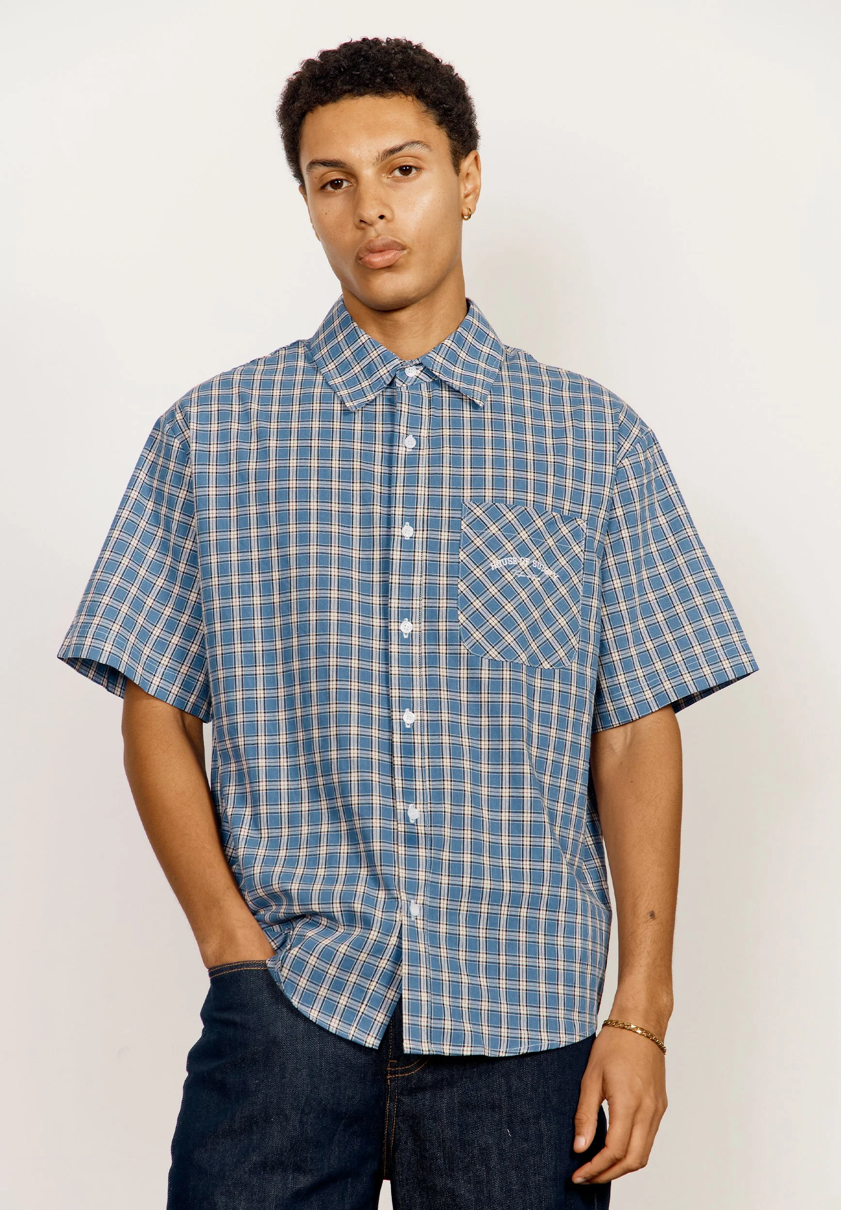 GRANDAD CHECK BUTTON DOWN - Image 3