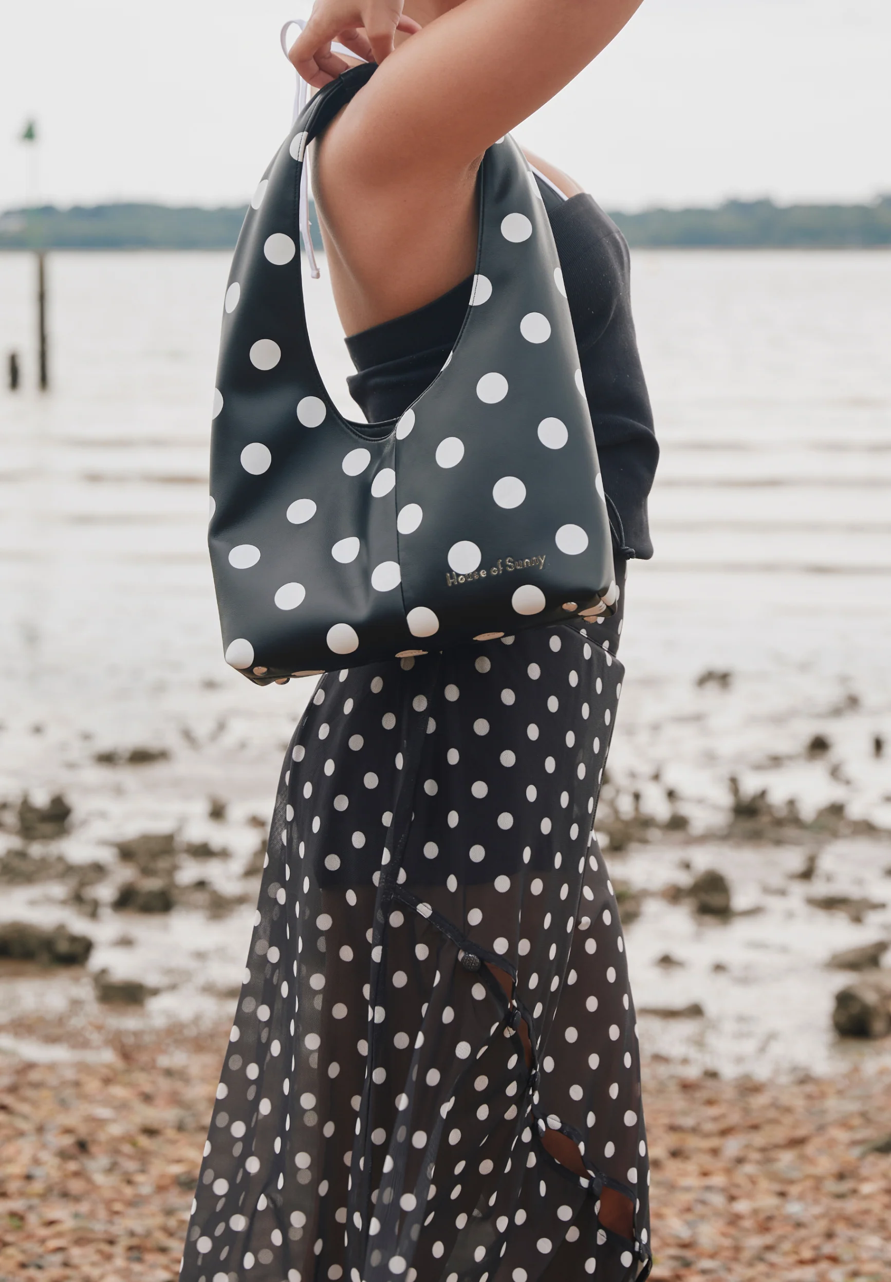 POLKA DOT MESH PRINTED SKIRT - Image 3